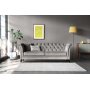 Sofa Chesterfield 3-Sitzer grau - Henry