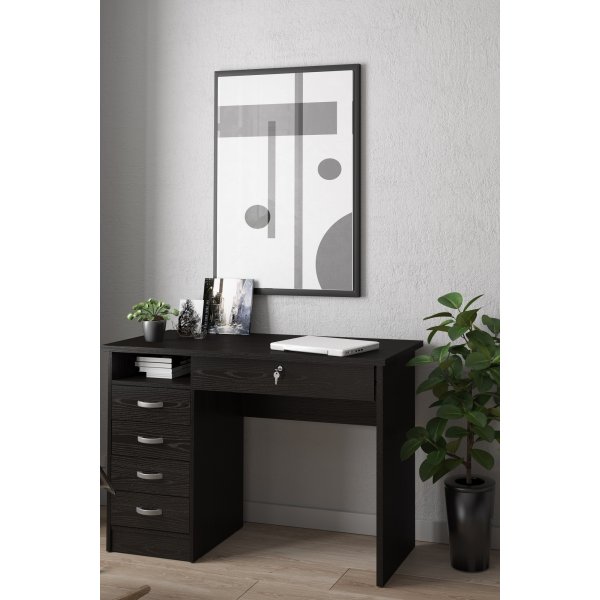 Function Plus Schreibtisch mit 4 Schubladen 109,3 x 48,5 cm - Black Box