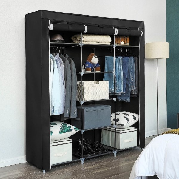 Kleiderschrank Katerina 150 x 175 cm - Schwarz