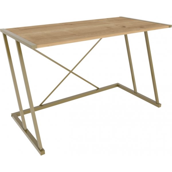 Adelaide Schreibtisch 114 x 60 cm - Gold/Eiche