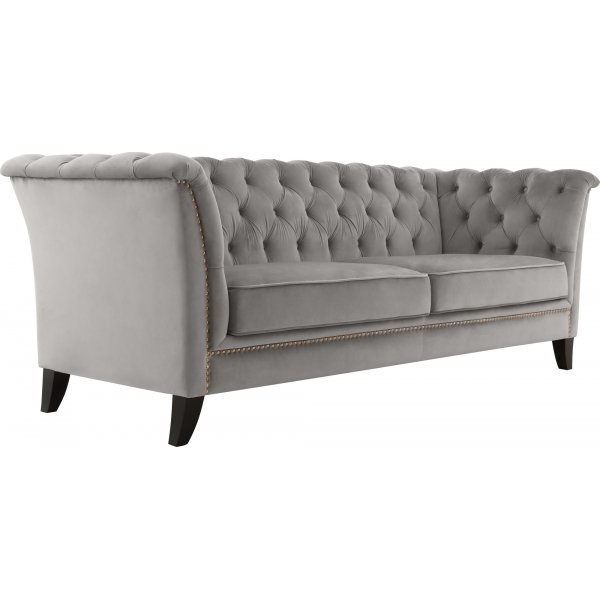 Sofa Chesterfield 3-Sitzer grau - Henry