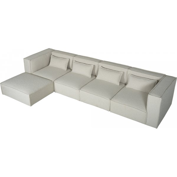 Nees Modulsofa aus weißem Bouclé - Combo 1