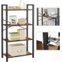Petter Bücherregal 66 x 120 cm - Braun/Schwarz