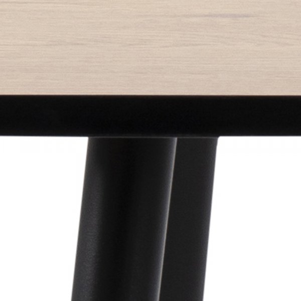 Wilma Esstisch 80 cm - Eiche/schwarz