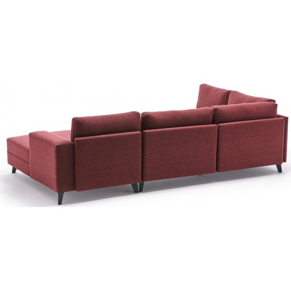 Efsun U-Bettsofa - Burgund