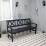 Europa Gartenbank 3-Sitzer - Schwarz