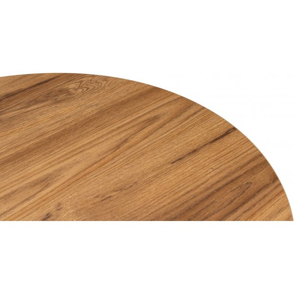 Ovaler Couchtisch 120 x 60 cm - Braun