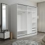 Kapusta Kleiderschrank 220x52x210 cm - Weiß