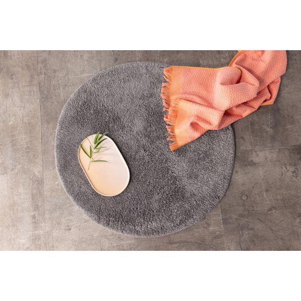 Valle Teppich Ø60 cm - Dunkelgrau