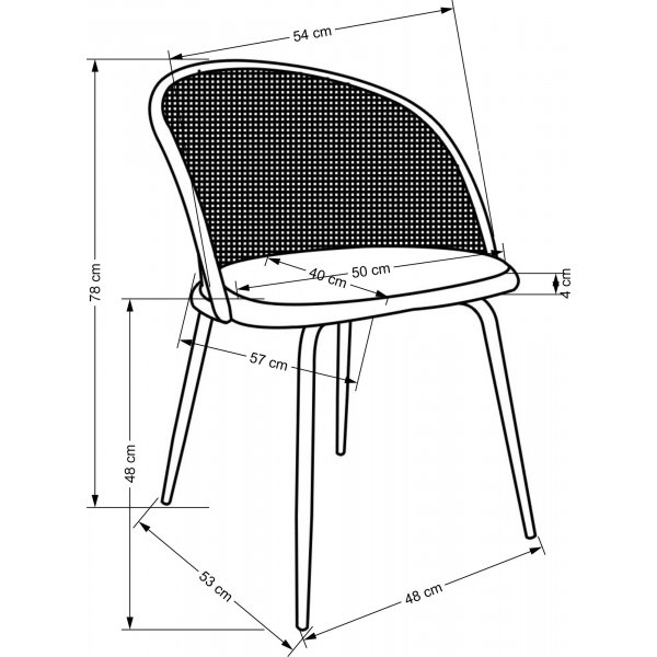 Cadeira Esszimmerstuhl 508 - Grau