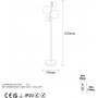 Facettierte Stehlampe 10523 - Antik/weiß