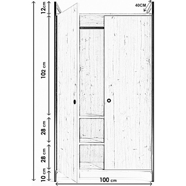 Limbo Kleiderschrank 614 - Eiche
