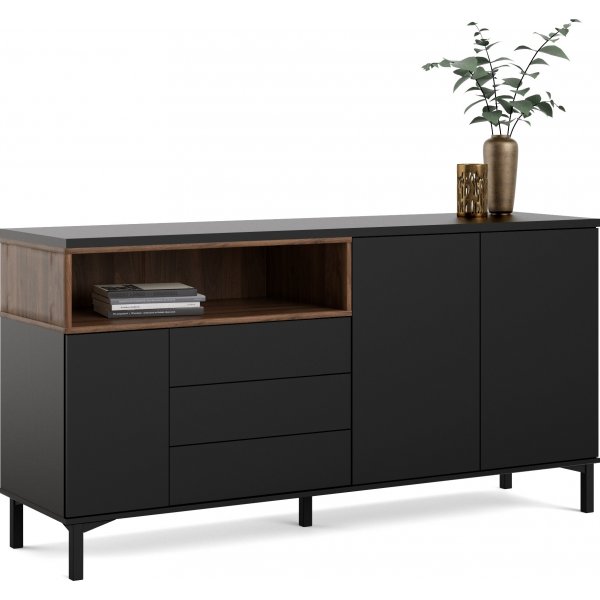 Roomer Sideboard - Schwarz/Walnuss