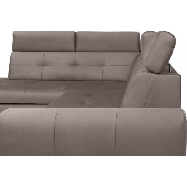 Matras Ecksofa mit offenem Ende links - Grau