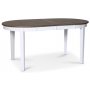 Lebensmittelgruppe Skagen; Esstisch 160/210x90 cm - Eiche weiß/braun geölt mit 6 Danderyd No.16 Stühlen Schwarz