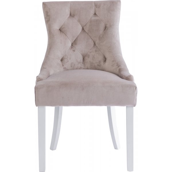 Tuva Stuhl Cleopatra - Beige Samt (hinterer Griff) + Fleckentferner für Möbel