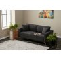 Berlin 2-Sitzer Sofa - Anthrazit/Gold