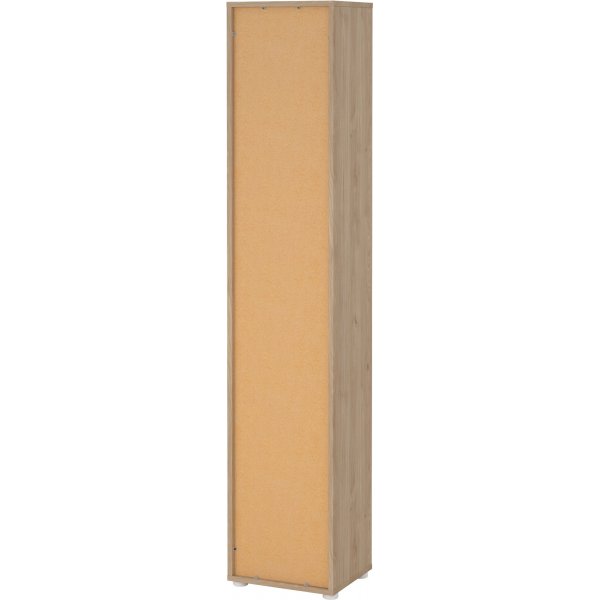 Schilder-Bücherregal mit Trennwand - Weiß/Hickory