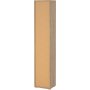 Schilder-Bücherregal mit Trennwand - Weiß/Hickory