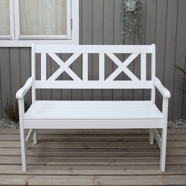 Europa Gartenbank 2-Sitzer - Weiß
