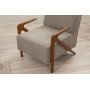 Larus-Sessel - Grau/Walnuss