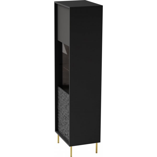 Bullet-Glasvitrine - Schwarz/Gold