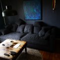 Kundenbild Brandy Lounge 4-Sitzer-Sofa XL - Dunkelgrauer Stoff