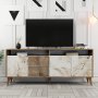 Milan Sideboard 180 cm - Nussbaum/weißer Marmor