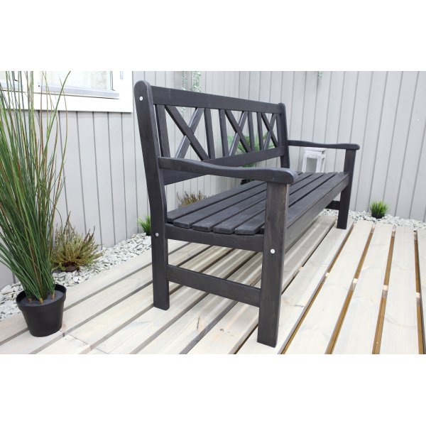 Europa Gartenbank 3-Sitzer - Schwarz