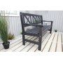 Europa Gartenbank 3-Sitzer - Schwarz