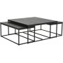 Natalie Couchtisch-Set 90x90 | 85x44 cm - Schwarz