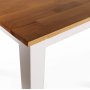 Dalarös Essgruppe 180 cm Tisch weiß/ Eiche + 6 Dalarös Kreuz Essstühle