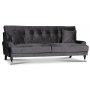 Adena 3-Sitzer Sofa - Dunkelgrauer Samt