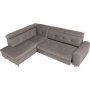 Matras Ecksofa mit offenem Ende links - Grau