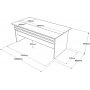 Vista Schreibtisch 180x89,5 cm - Braun/Beton/Anthrazit