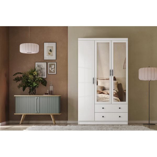 Lavinia Kleiderschrank 105 x 50 x 210 cm - Weiß