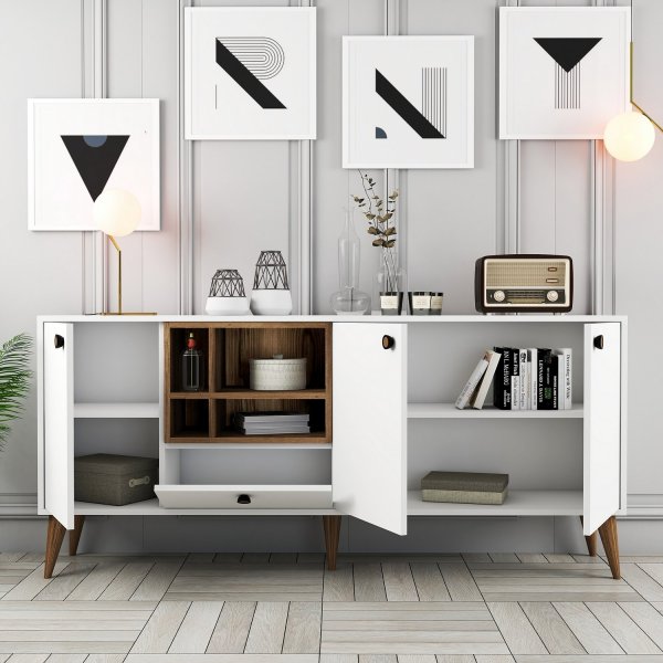 Nappa-Sideboard - Weiß