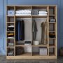 Baden Kleiderschrank 14 - Nussbaum/weiß