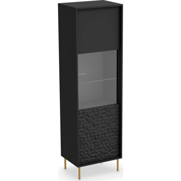 Bullet-Glasvitrine - Schwarz/Gold
