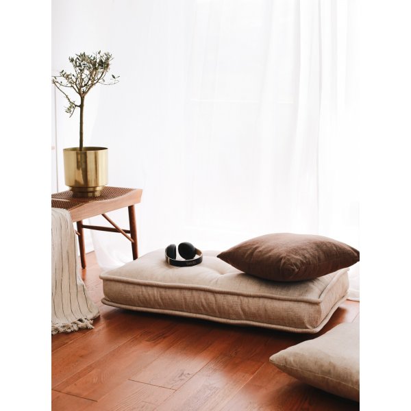Natürlicher Sitzpuff - Creme