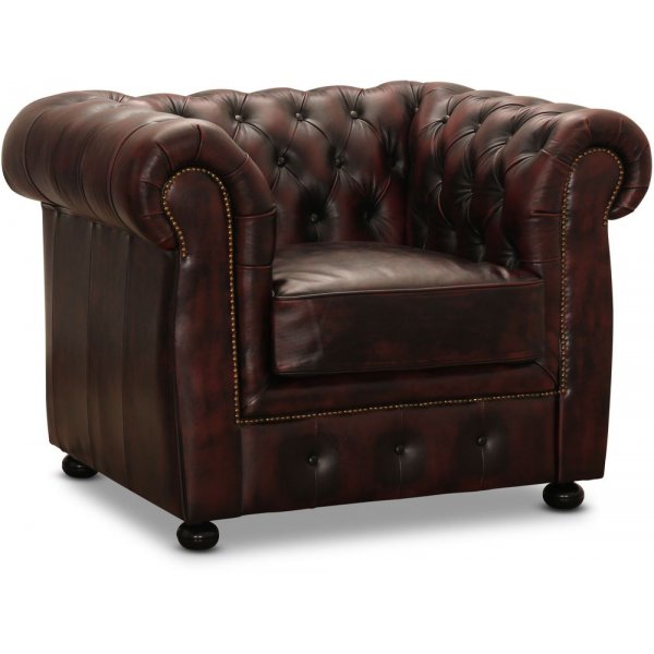 Dublin Chesterfield Sessel - Leder Oxblood