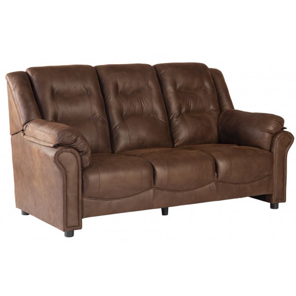 Vera 3-Sitzer-Sofa aus brauner Mikrofaser