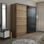 Kapusta Kleiderschrank 180 cm - Braun/Schwarz
