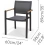 Lifestyle Garden Gartengruppe Amber mit Tisch 220 cm und 6 Stapelstühlen - Teak/Aluminium