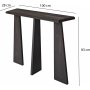Kleopatra-Relieftisch 100 x 28 cm - Anthrazit