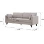 Schlafsofa 210 cm beige - Bella