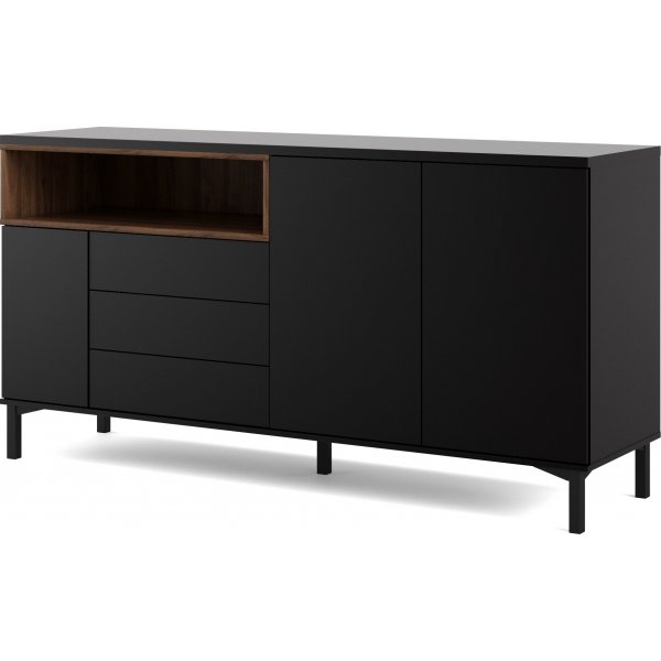 Roomer Sideboard - Schwarz/Walnuss