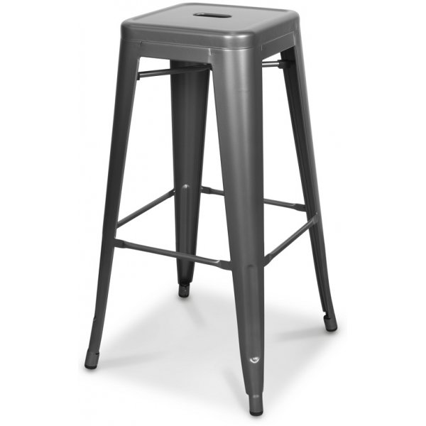 Barhocker Industrie - Gebürsteter Stahl