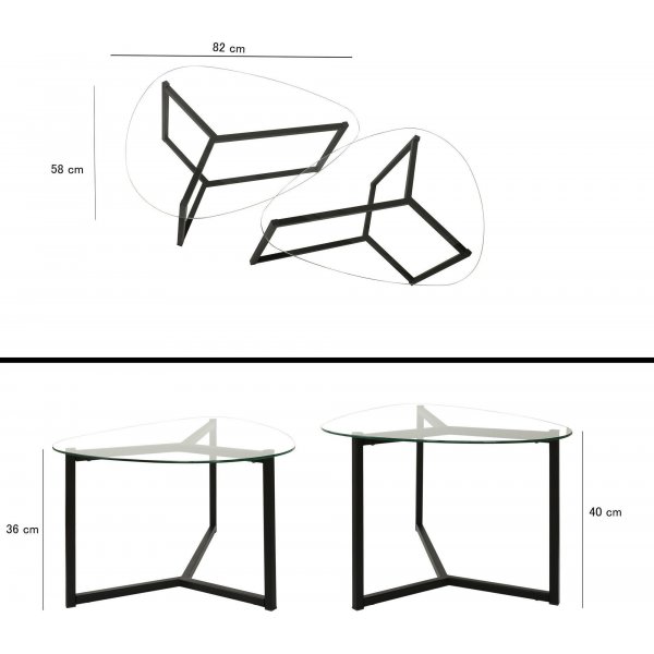 Bellisimo Beistelltisch / Couchtisch aus Glas