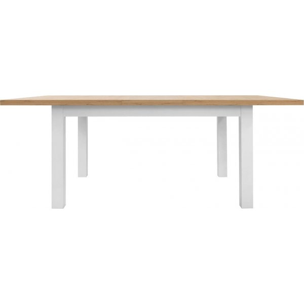 Erla Esstisch 160-200 x 90 cm - Weiß/Eiche